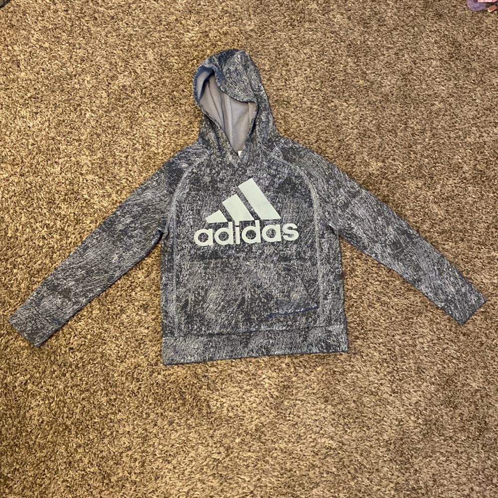 Children’s Adidas Gray Hoodie w/ Front Pocket - Size Small